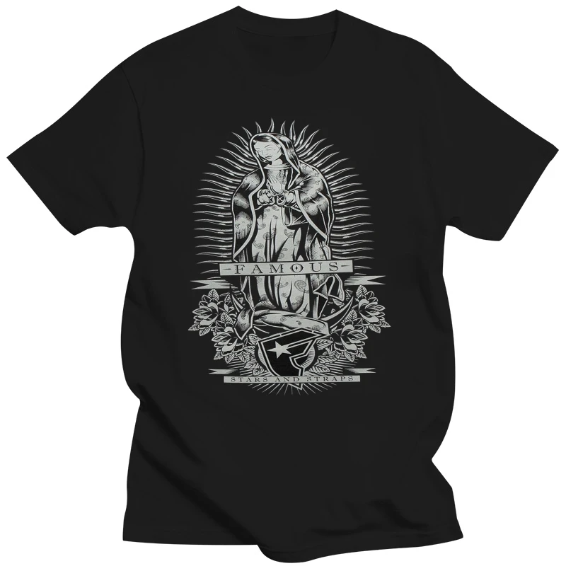 Знаменитые звезды и ремни Virgin Guadalupe Xv Year Tirt Shirt S New 2018 Новые мужские футболки с коротким рукавом 0