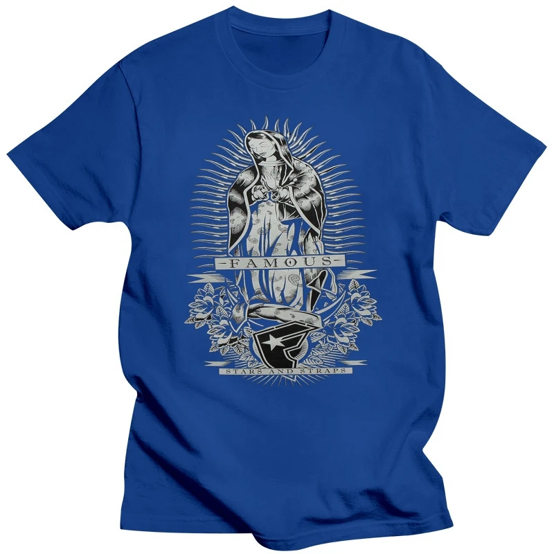 Знаменитые звезды и ремни Virgin Guadalupe Xv Year Tirt Shirt S New 2018 Новые мужские футболки с коротким рукавом 5