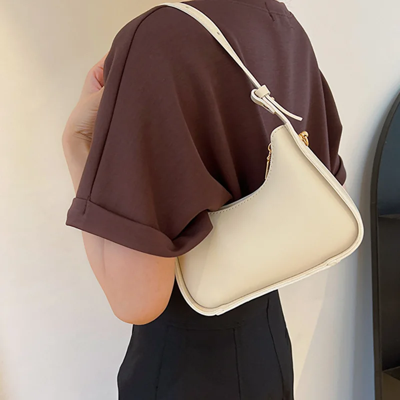 Женская сумка через плечо из цельной искусственной кожи, сумки с регулируемой верхней ручкой, повседневные квадратные женские сумки подмышками 2
