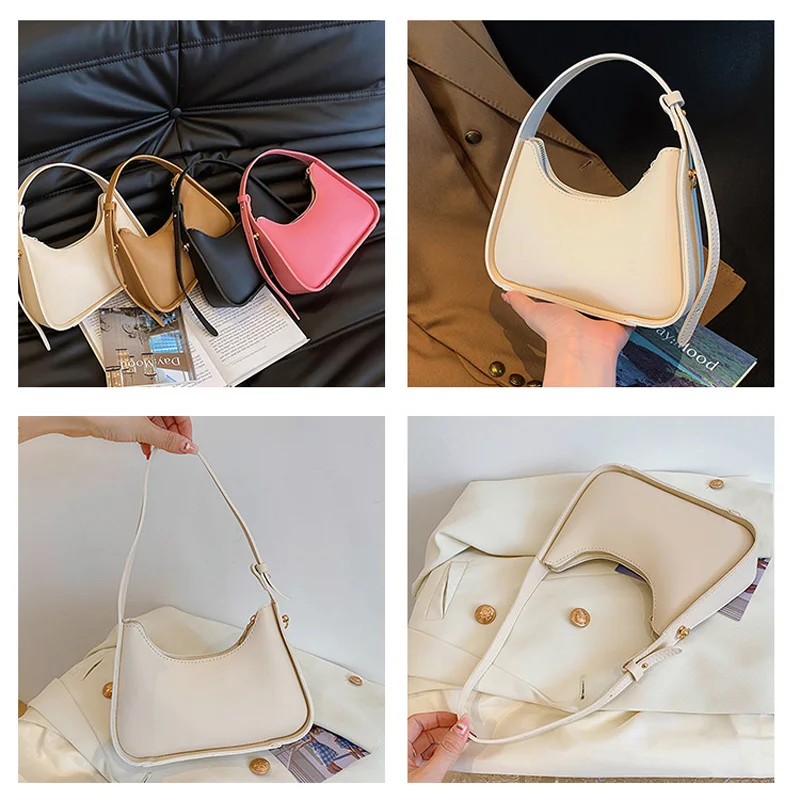 Женская сумка через плечо из цельной искусственной кожи, сумки с регулируемой верхней ручкой, повседневные квадратные женские сумки подмышками 5