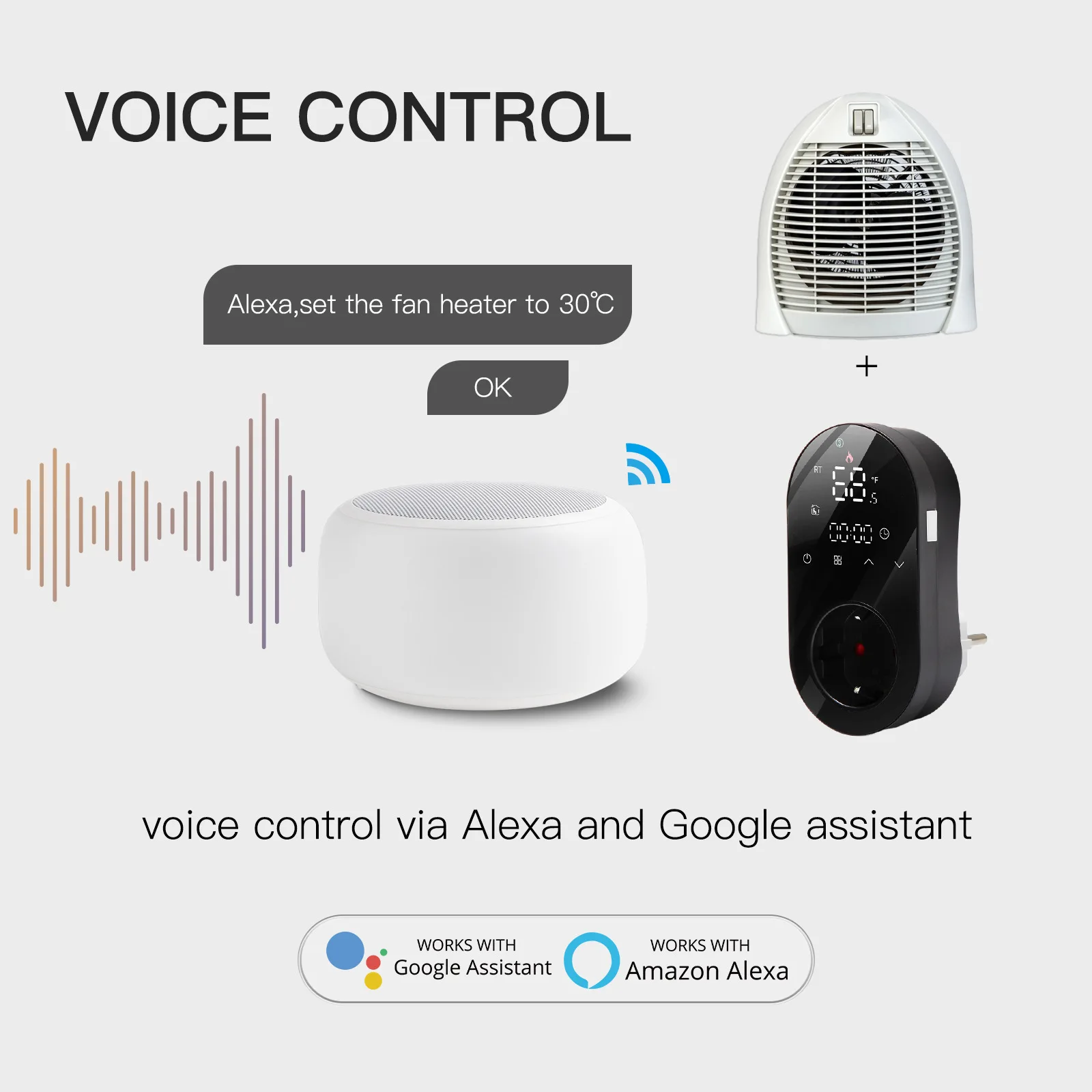 Умный 16A WiFi термостат, розетка, регулятор температуры, совместимый с Alexa Google Home 1