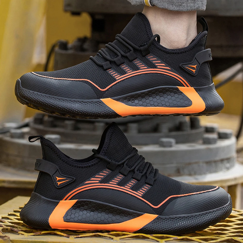 Легкая рабочая защитная обувь, дышащая спортивная защитная обувь со стальным носком, удобные рабочие ботинки для газонов, промышленного строительства 1