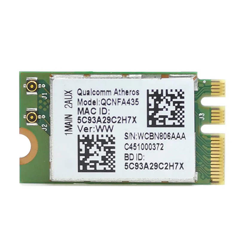 Карта Беспроводного Адаптера для Qualcomm Atheros QCA9377 QCNFA435 802.11AC 2.4G/5G NGFF WIFI КАРТА Bluetooth 4.1 3
