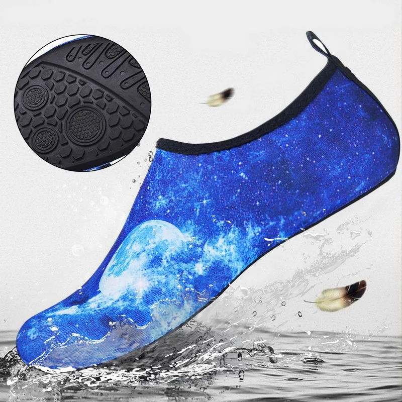 Обувь Унисекс с 3D-принтом Aqua, Водонепроницаемая обувь, высококачественная пляжная обувь для водных видов спорта, Тапочки, Носки для плавания, Нескользящие носки для плавания на берегу моря 0