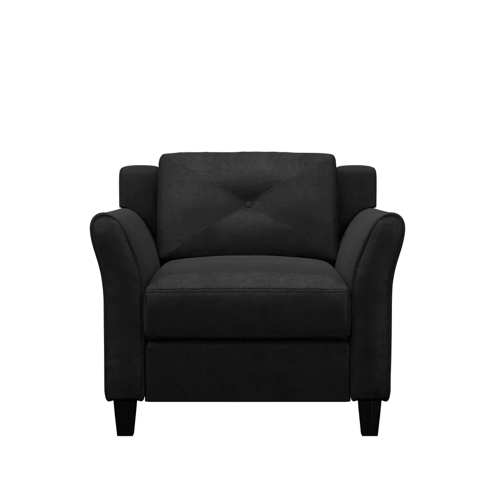 Кресло для гостиной, удобная, простая эстетика, Спальня, гостиная, Кресло с односпальным диваном, Blacck, Кресло для отдыха 2