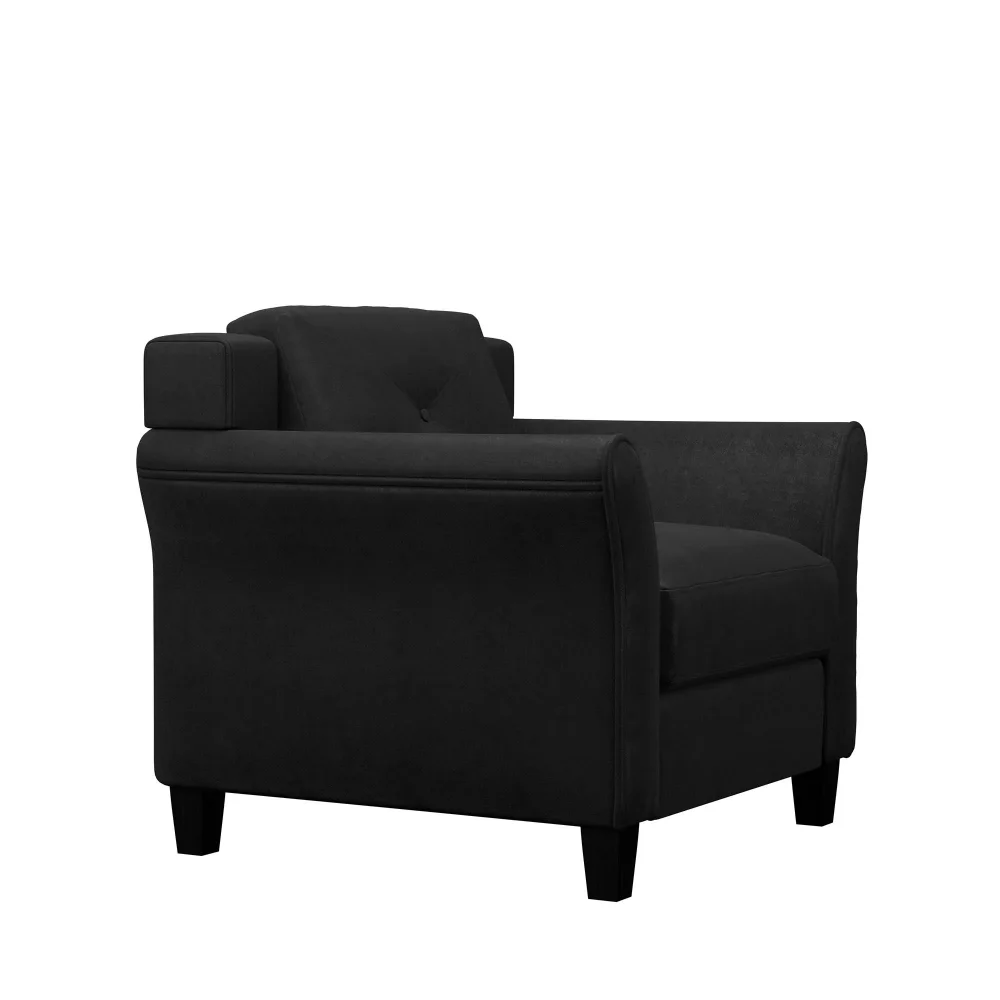 Кресло для гостиной, удобная, простая эстетика, Спальня, гостиная, Кресло с односпальным диваном, Blacck, Кресло для отдыха 4