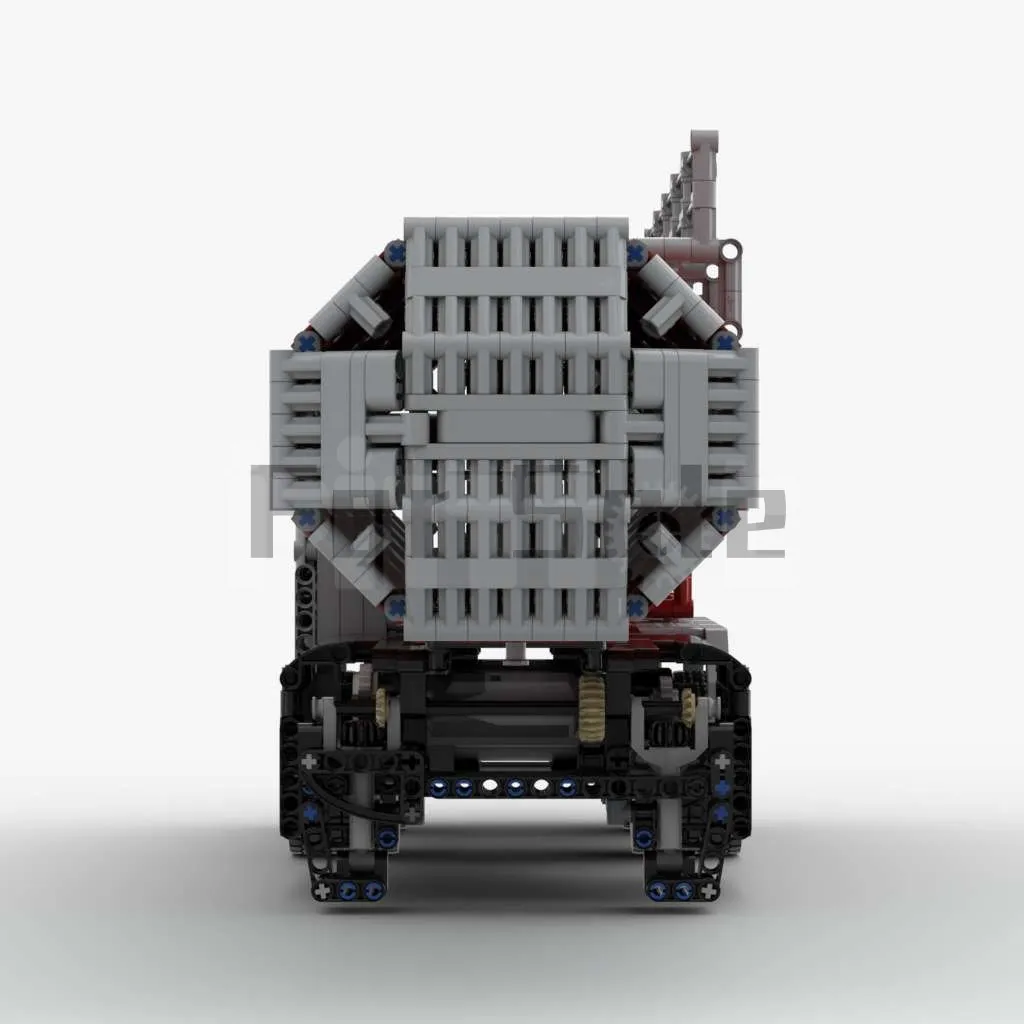 IP-0006 Модель строительного блока прицепа-цистерны Man, электрическая игрушка-головоломка, подарок для детей 3