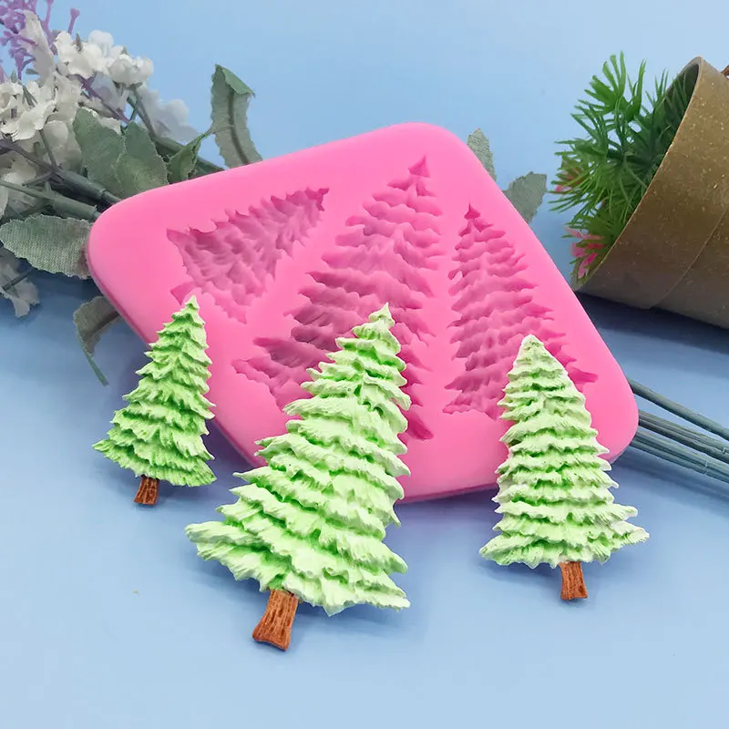 Новые силиконовые формы для торта в виде 3D Рождественской елки, Аксессуары для выпечки, Инструменты для украшения торта, формы из художественной смолы, Кухонные инструменты для выпечки своими руками 1