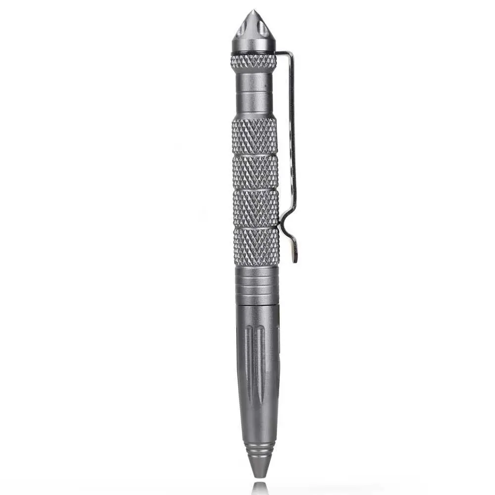 Портативная многоцелевая противоскользящая персонализированная Авиационная алюминиевая Личная Тактическая ручка для самообороны, головка из вольфрамовой стали 2