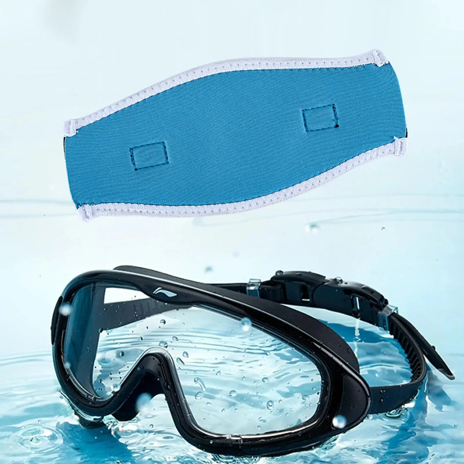 Неопреновая Водонепроницаемая маска для дайвинга с ремешком для подводного плавания с маской и трубкой Защитная лента для длинных волос 2