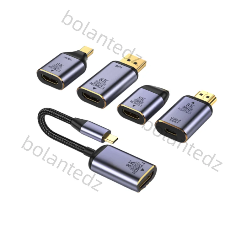 Совместимый с Type C к HDMI кабель 2.1 USB C к кабелю HD 8K при 30 Гц 4K при 120 Гц 48 Гбит / с для кабеля Thunderbolt 3 HDR 4: 4: 4 для MacBook 1