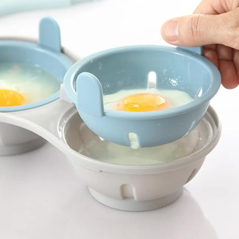 Микроволновая печь для приготовления яиц-пашот с крышкой, Съемная Сливная корзина, Термостойкая пароварка для приготовления яиц-пашот из полипропилена, Кухонный гаджет 3