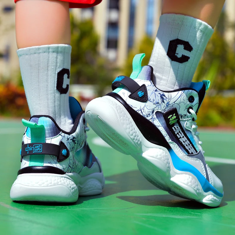 Мужская модная спортивная обувь для отдыха на открытом воздухе на толстой подошве, прочная, дышащая и противоскользящая баскетбольная обувь 1