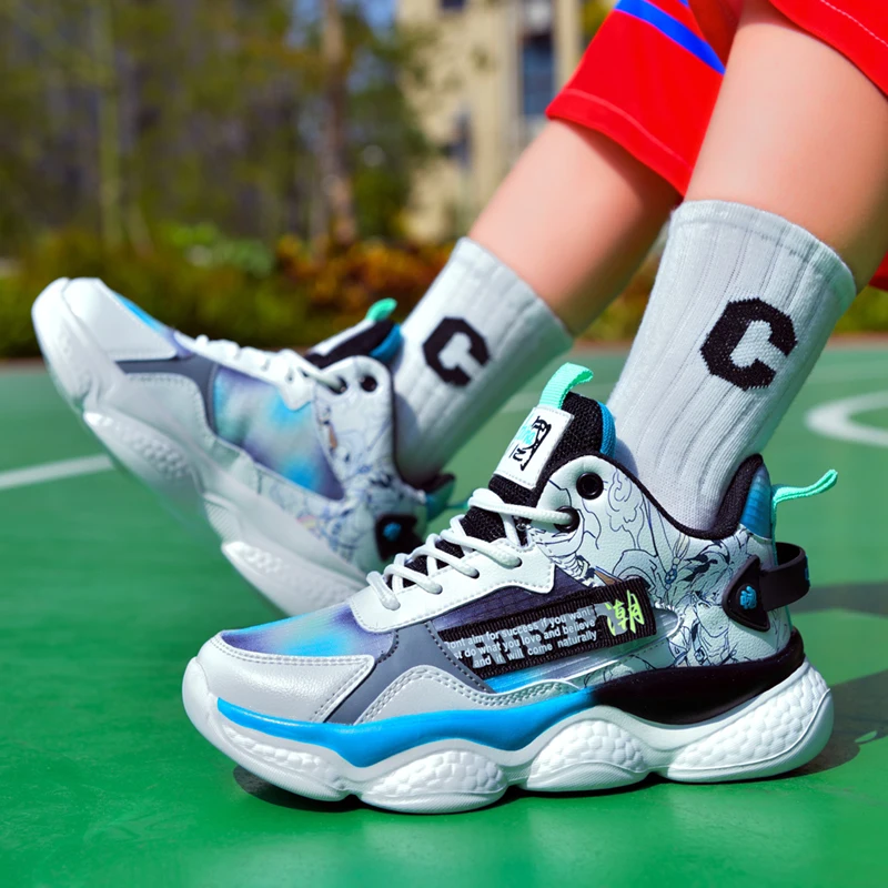 Мужская модная спортивная обувь для отдыха на открытом воздухе на толстой подошве, прочная, дышащая и противоскользящая баскетбольная обувь 5