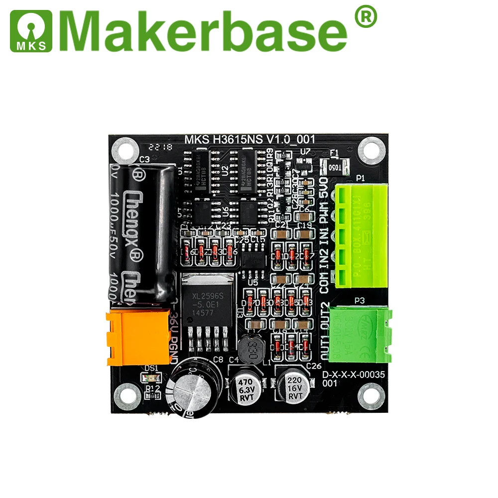 Makerbase H3615NS 36V/15A 540W Плата привода с одним двигателем постоянного тока H-bridge L298 logic 2