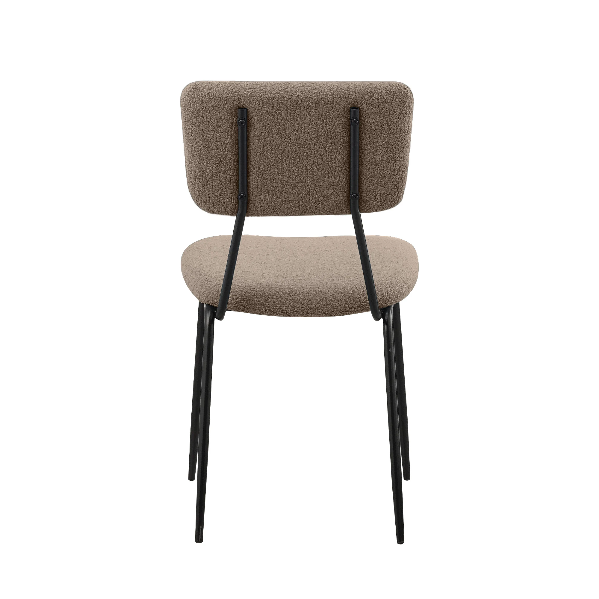 Набор из 6 стульев для столовой, удобные функциональные стулья со спинкой, обитой искусственным плюшем, и хромированными ножками, кухонные приставные стулья 2