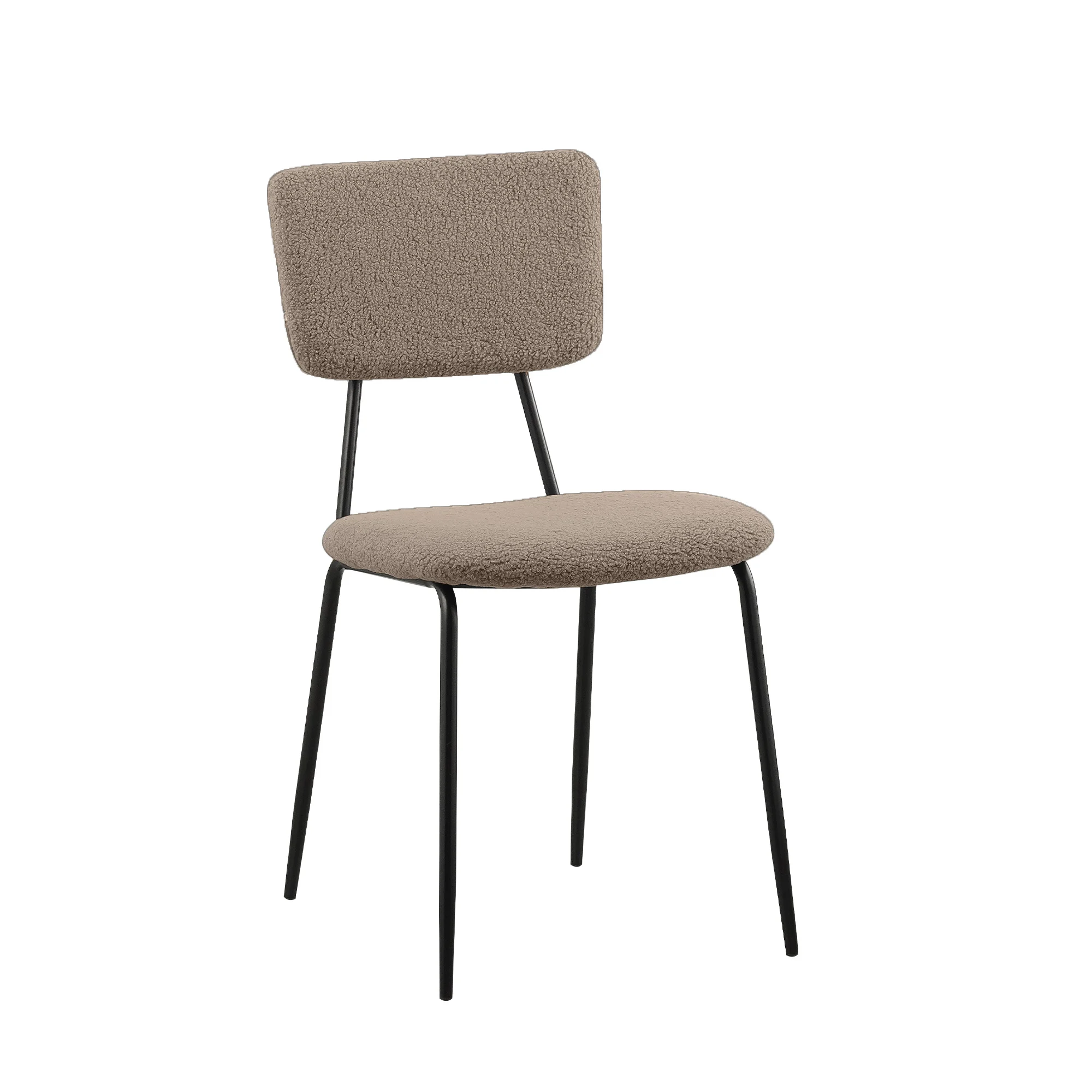 Набор из 6 стульев для столовой, удобные функциональные стулья со спинкой, обитой искусственным плюшем, и хромированными ножками, кухонные приставные стулья 5