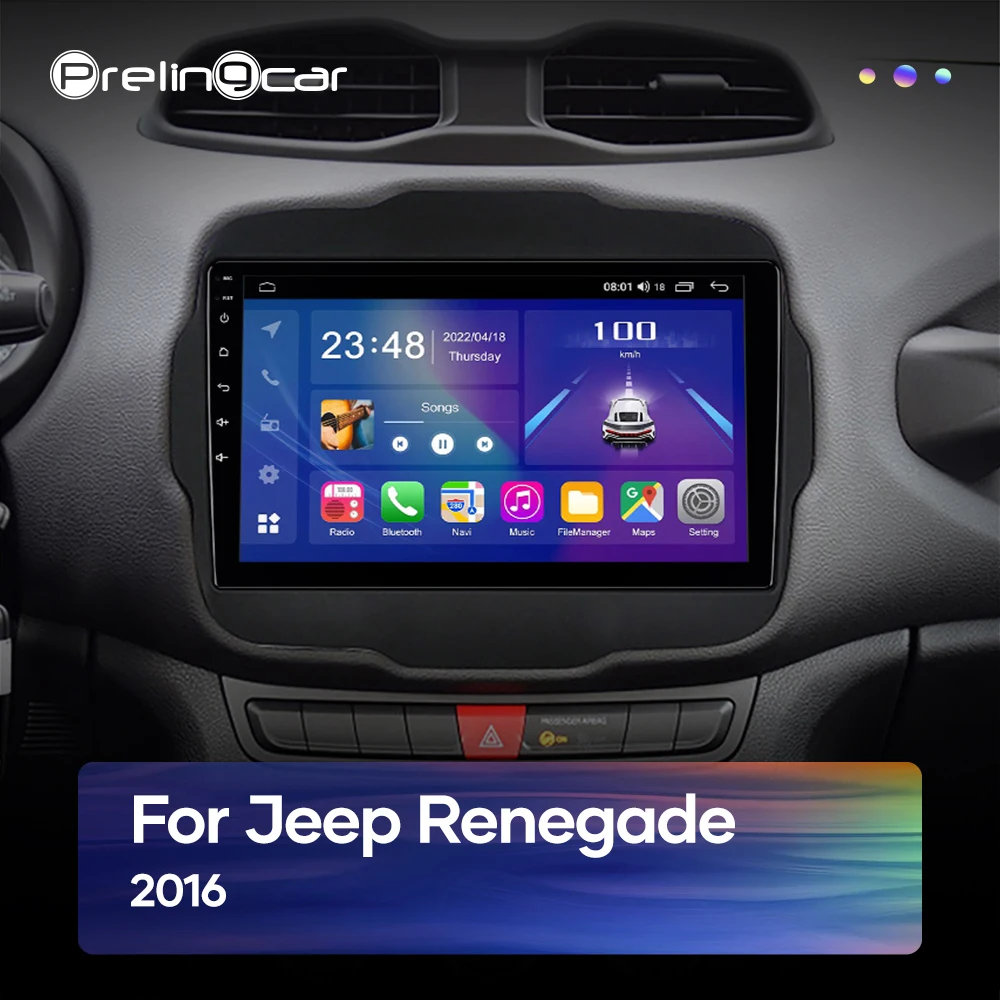 8G + 128G Android 12,0 Плеер Для Jeep 2016 Renegade 2016 Лет БЕЗ DVD Автомобильное Радио Мультимедиа Видео Carplay Навигация GPS 8Core 1