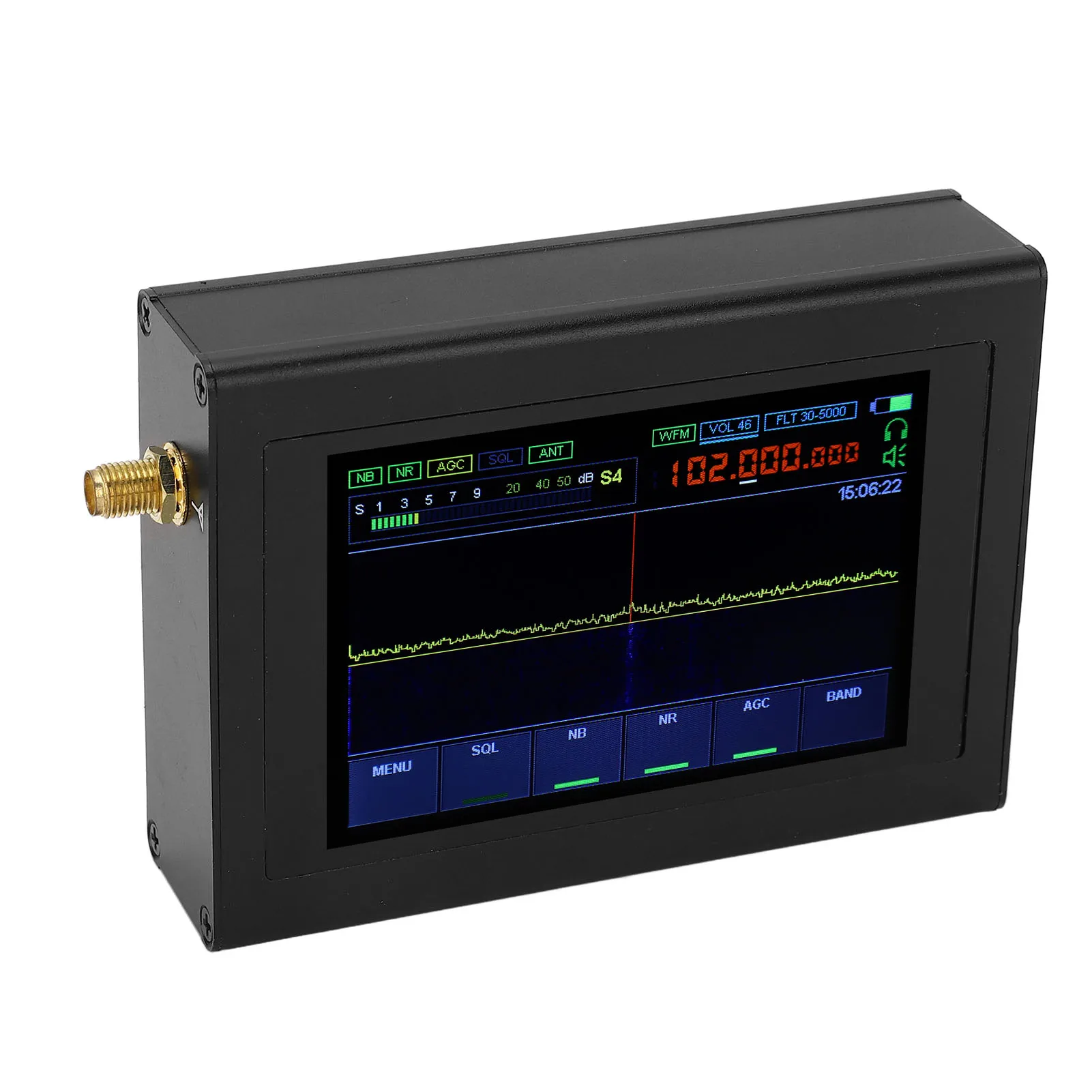 Радиоприемник с мощным фильтром переменной ширины DSP SDR, радиоприемник с сенсорным IPS экраном 3,5 дюйма с антенной для промышленного использования 5