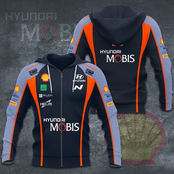 2023 New World Rally WRC Hyundai Mobis Team Мужская И женская Весенне-Осенняя Спортивная Толстовка на молнии Для отдыха