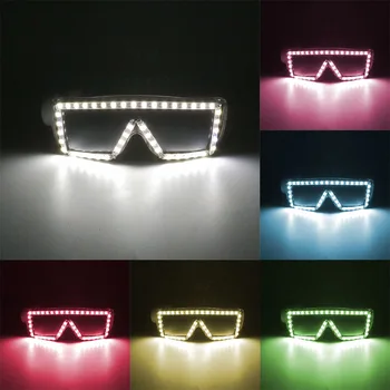 Высококачественные светодиодные очки в прозрачной оправе с подсветкой, неоновые пылезащитные очки для DJ ночного клуба, флуоресцентные очки для вечеринок